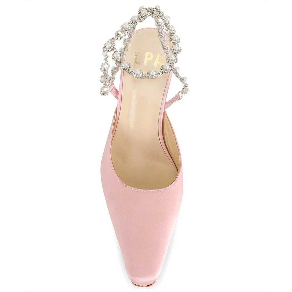 LPA Pink Pearl Rhinestone Strap Pump Heel SIZE 6.… - image 3