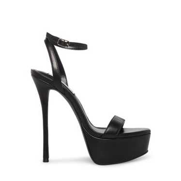 Steve Madden Justify Black Leather Platform Stilet