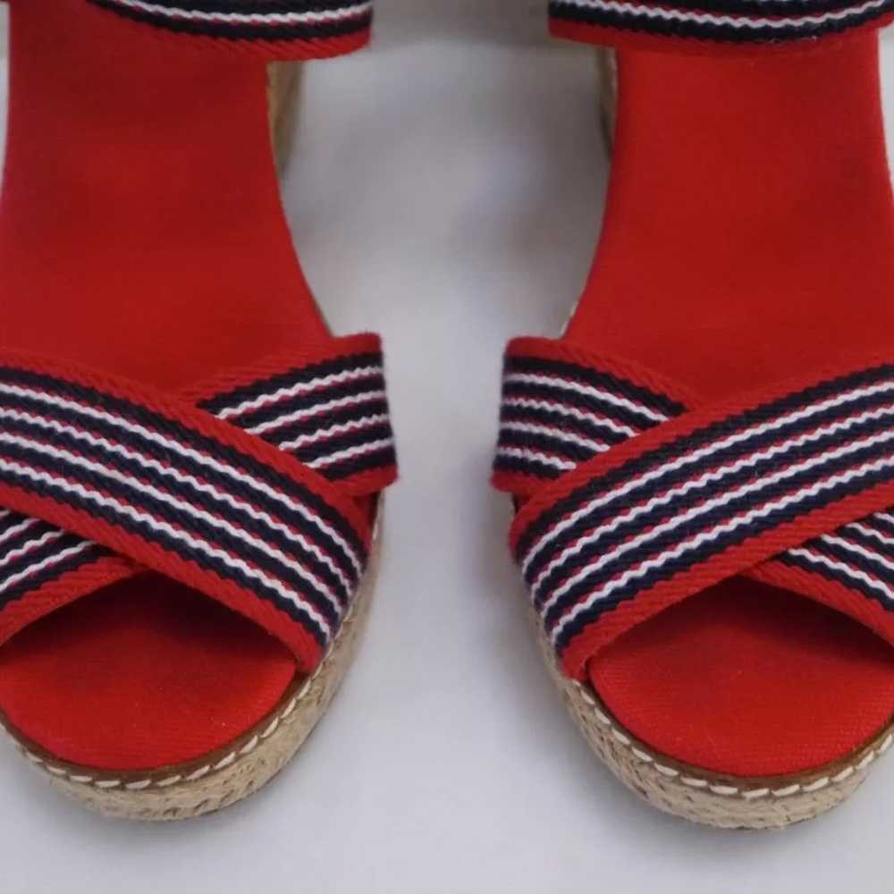 TORY BURCH Adonis red blue stripe canvas espadril… - image 3