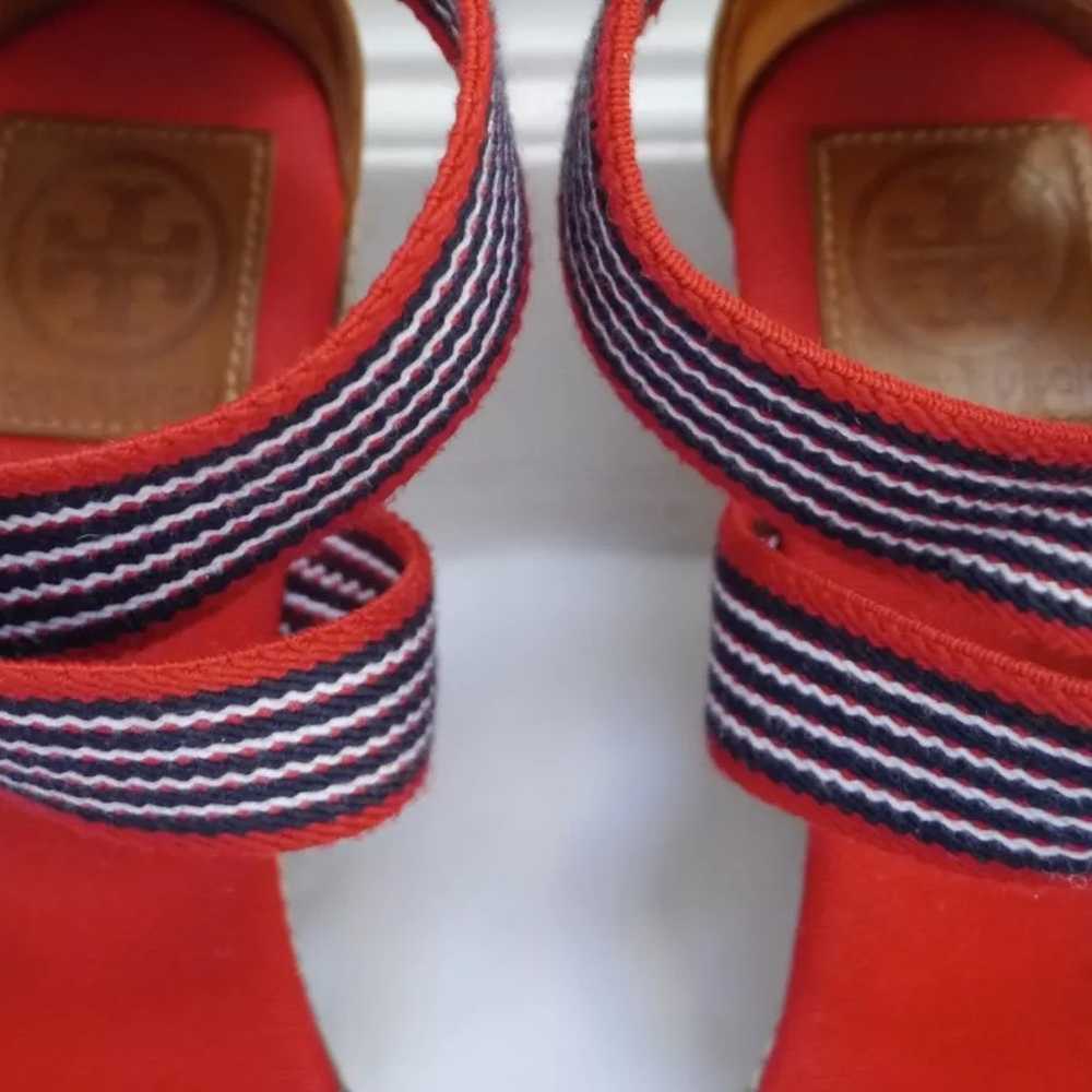 TORY BURCH Adonis red blue stripe canvas espadril… - image 5