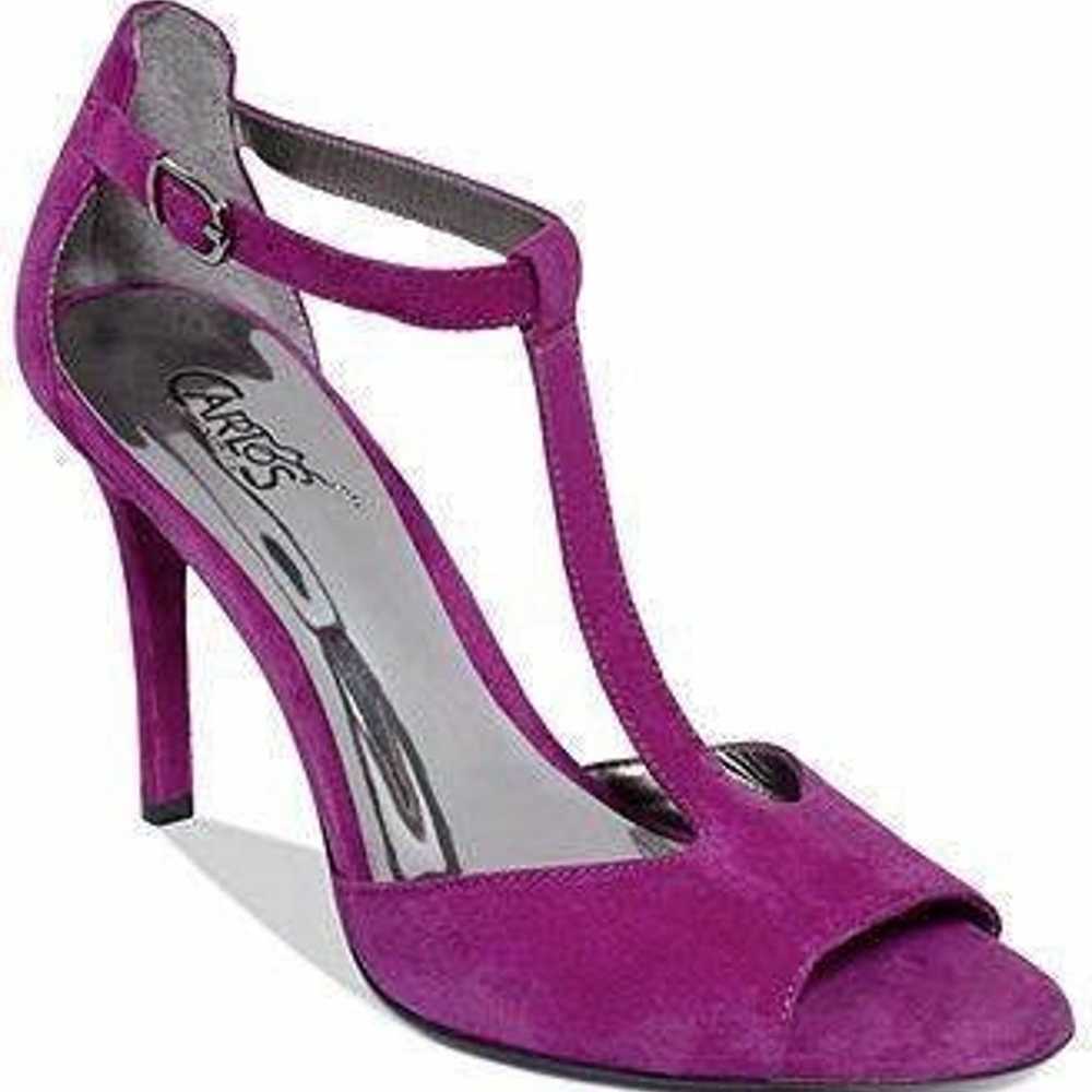 Carlos Santana Dream T-Strap Suede Heels Lilac si… - image 9