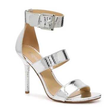 Michael Michael Kors Amal Sandal Silver Open Toe … - image 1