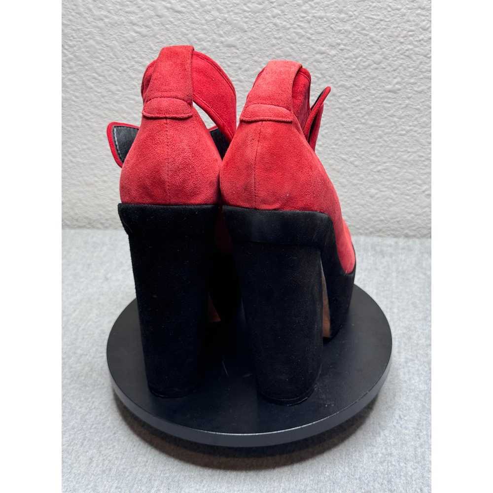 Dolce Vita Jevan Red Black Platform Heel Sued Siz… - image 4