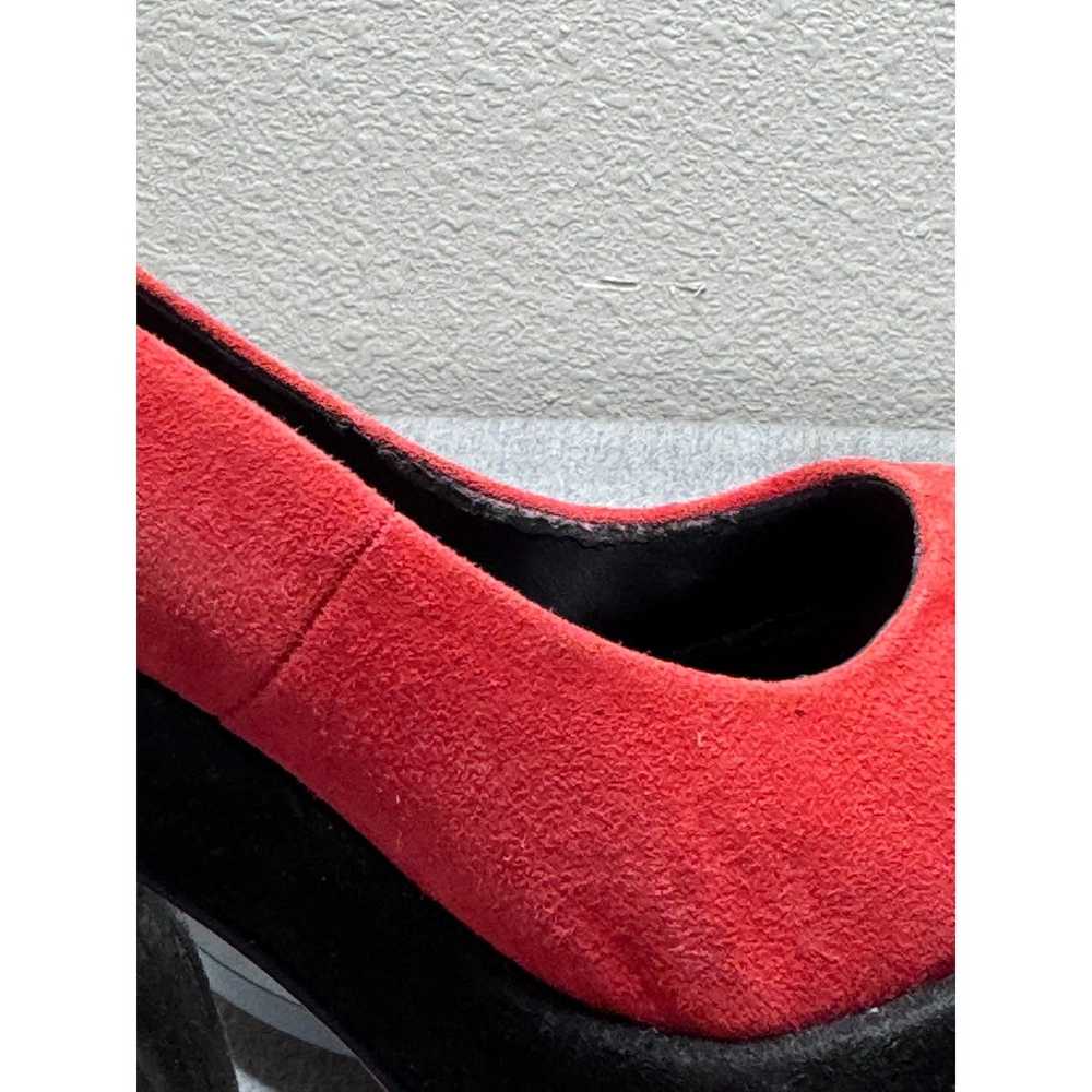 Dolce Vita Jevan Red Black Platform Heel Sued Siz… - image 5