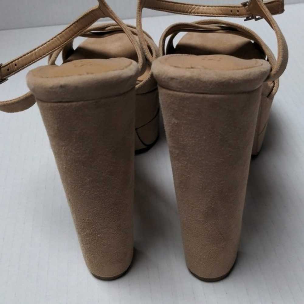 Schutz Keefa Beige Suede Platform High Heel Pump … - image 4