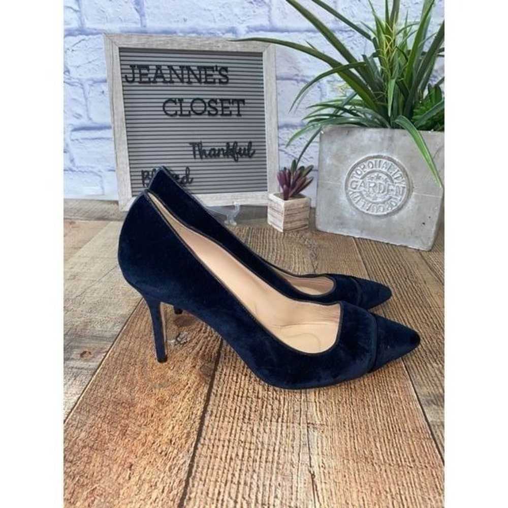 JCrew Elsie navy velvet pumps  Size 9 - image 2