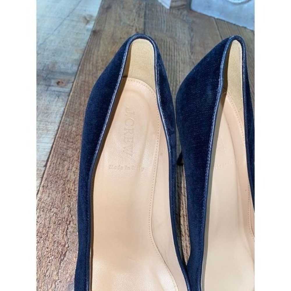 JCrew Elsie navy velvet pumps  Size 9 - image 6