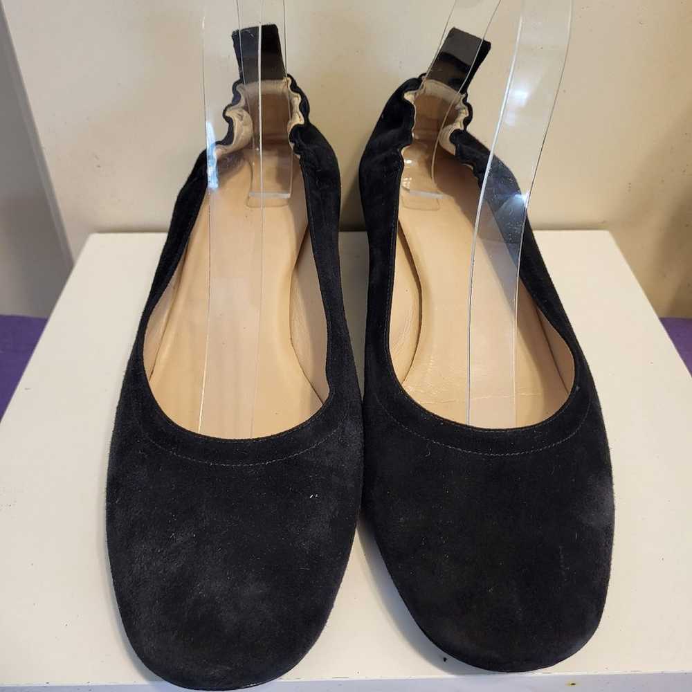 Everlane "The Day Heel" Black Luxe Suede Block He… - image 2