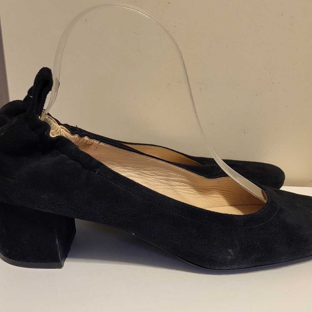 Everlane "The Day Heel" Black Luxe Suede Block He… - image 3