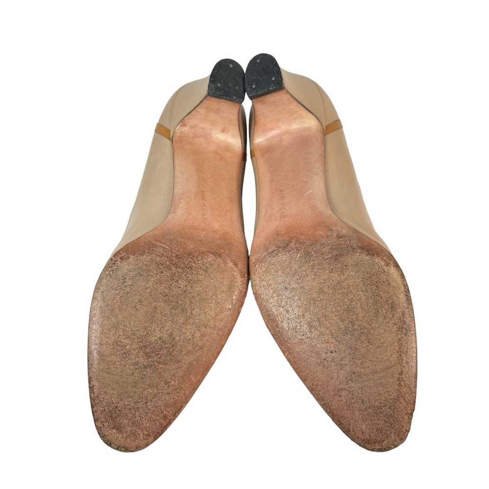 Salvatore Ferragamo Heels size 5 Beige Tan Leather - image 6