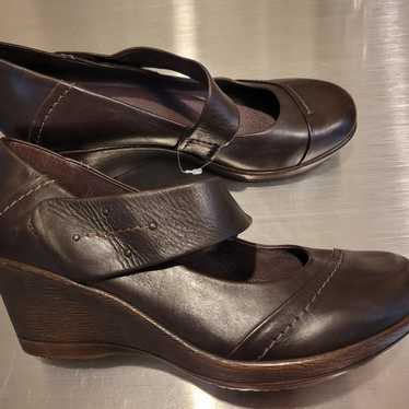 New Rare Women Dansko Ruby Mary Jane Brown Wedge … - image 1