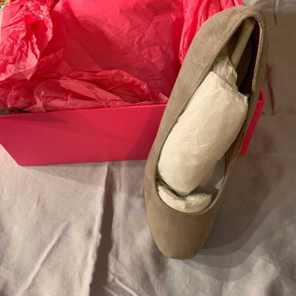 Betsy Johnson Nude Suede Heels - image 2