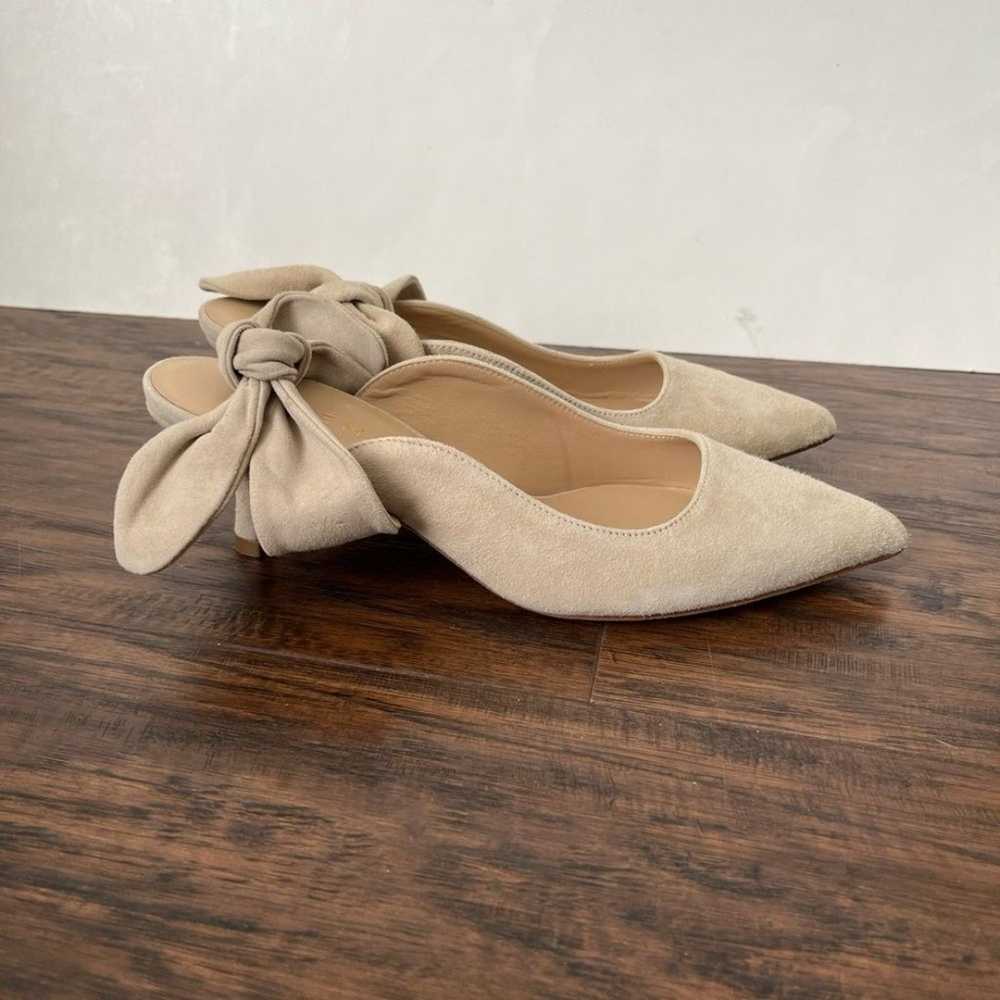 M. Gemi The Lasso Suede Bow Kitten Heels Mules - image 4