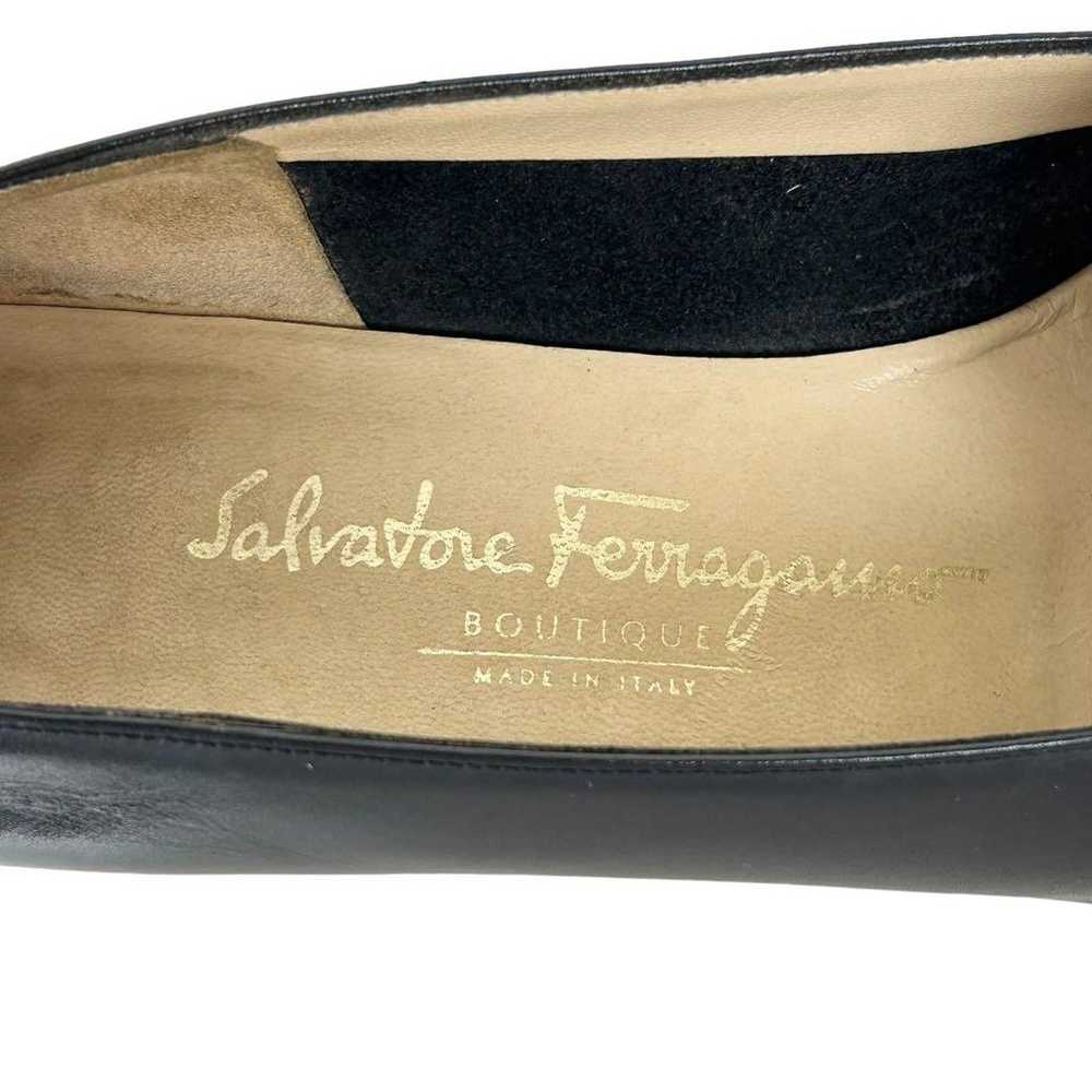 Salvatore Ferragamo Mid-Heel Pumps with Logo Plat… - image 9