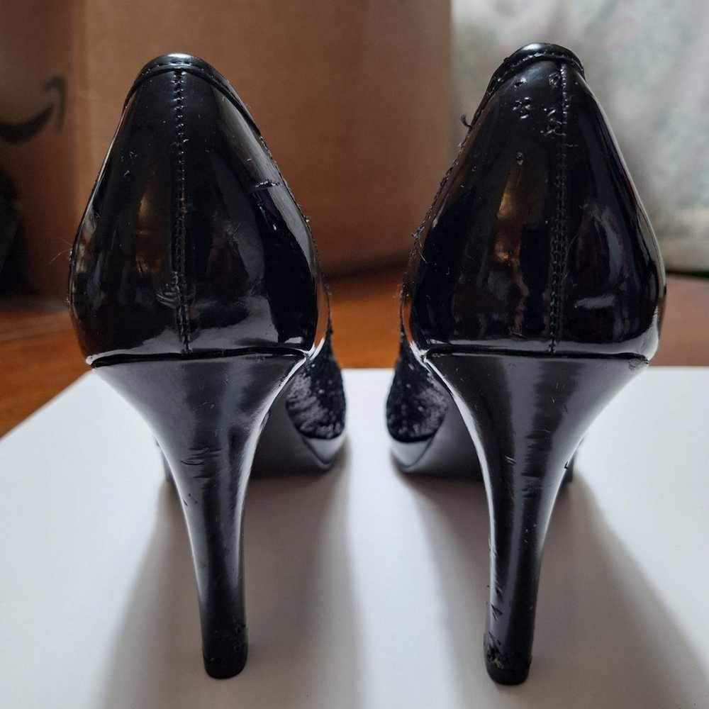 Tahari "Cheryl" patent leather sequined pumps - image 10