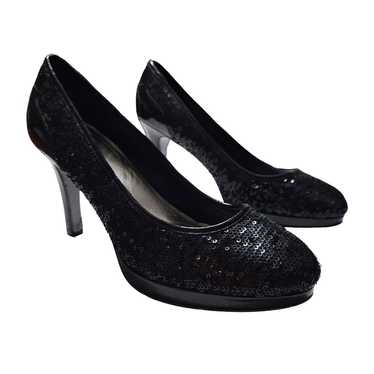 Tahari "Cheryl" patent leather sequined pumps - image 1