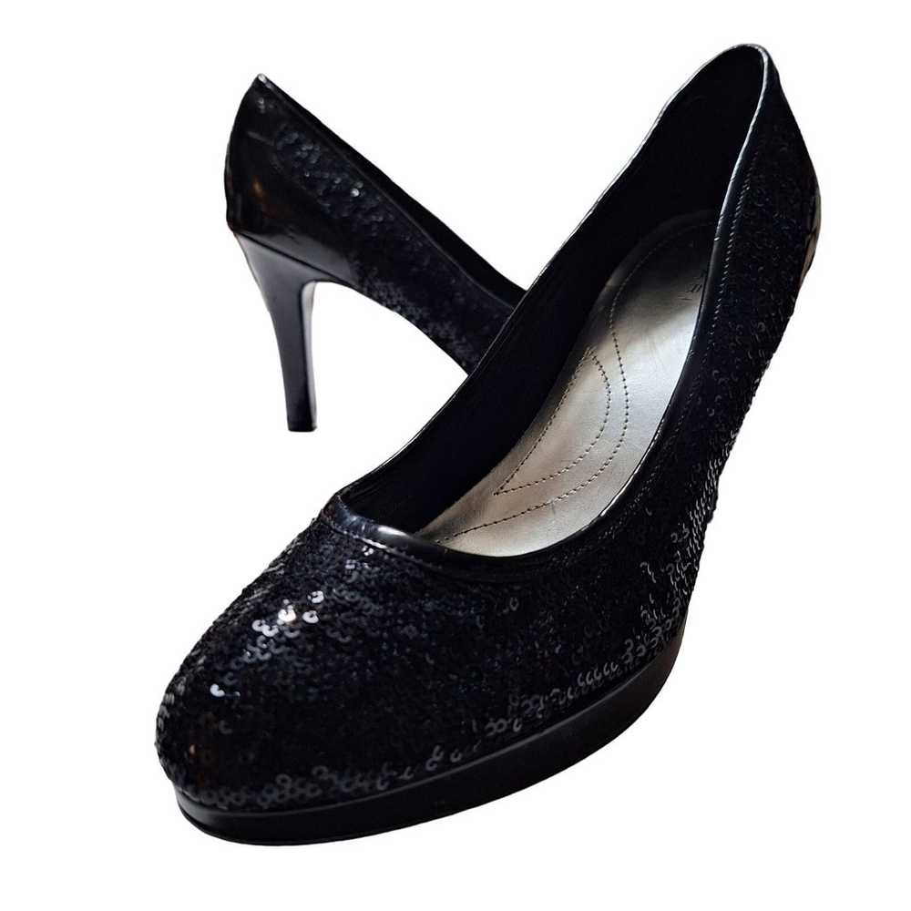 Tahari "Cheryl" patent leather sequined pumps - image 3