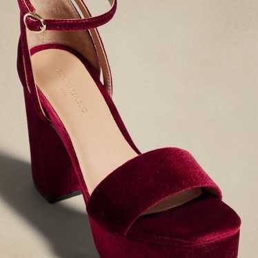 Banana republic red velvet heels