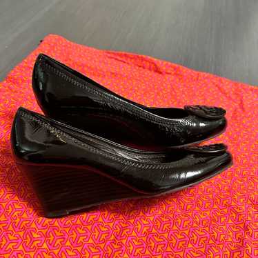 Tory Burch Black Patent Wedges