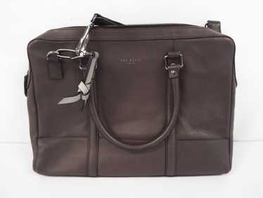 TED BAKER LEATHER MESSENGER BAG BROWN - image 1