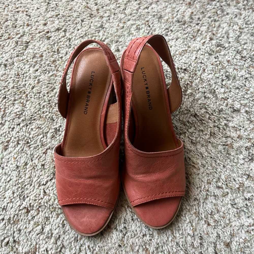 Lucky Brand Xiliana Sandals in Eco Red - image 4