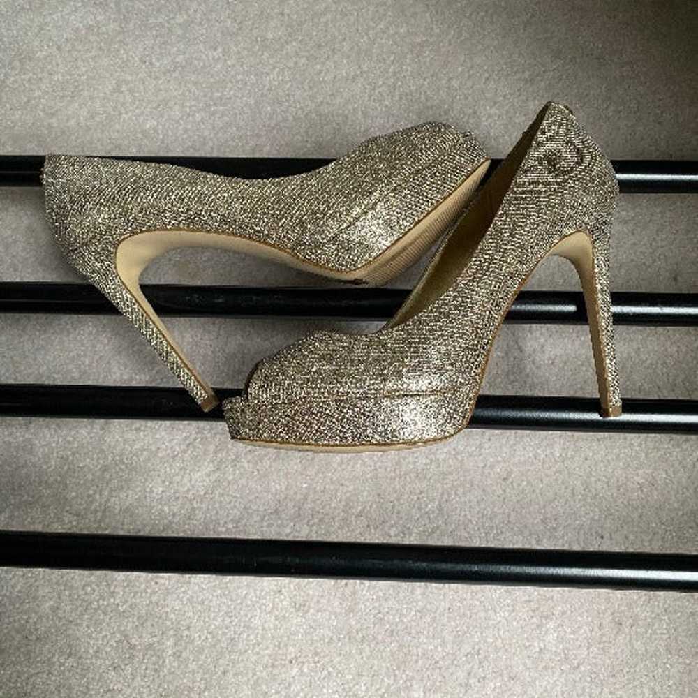 MICHAEL KORS Women Erika Sparkly Glitter Peep Toe… - image 1