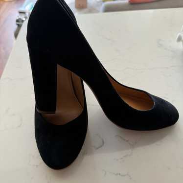 J.Crew Black Suede Genuine Leather Block Heels 7.5