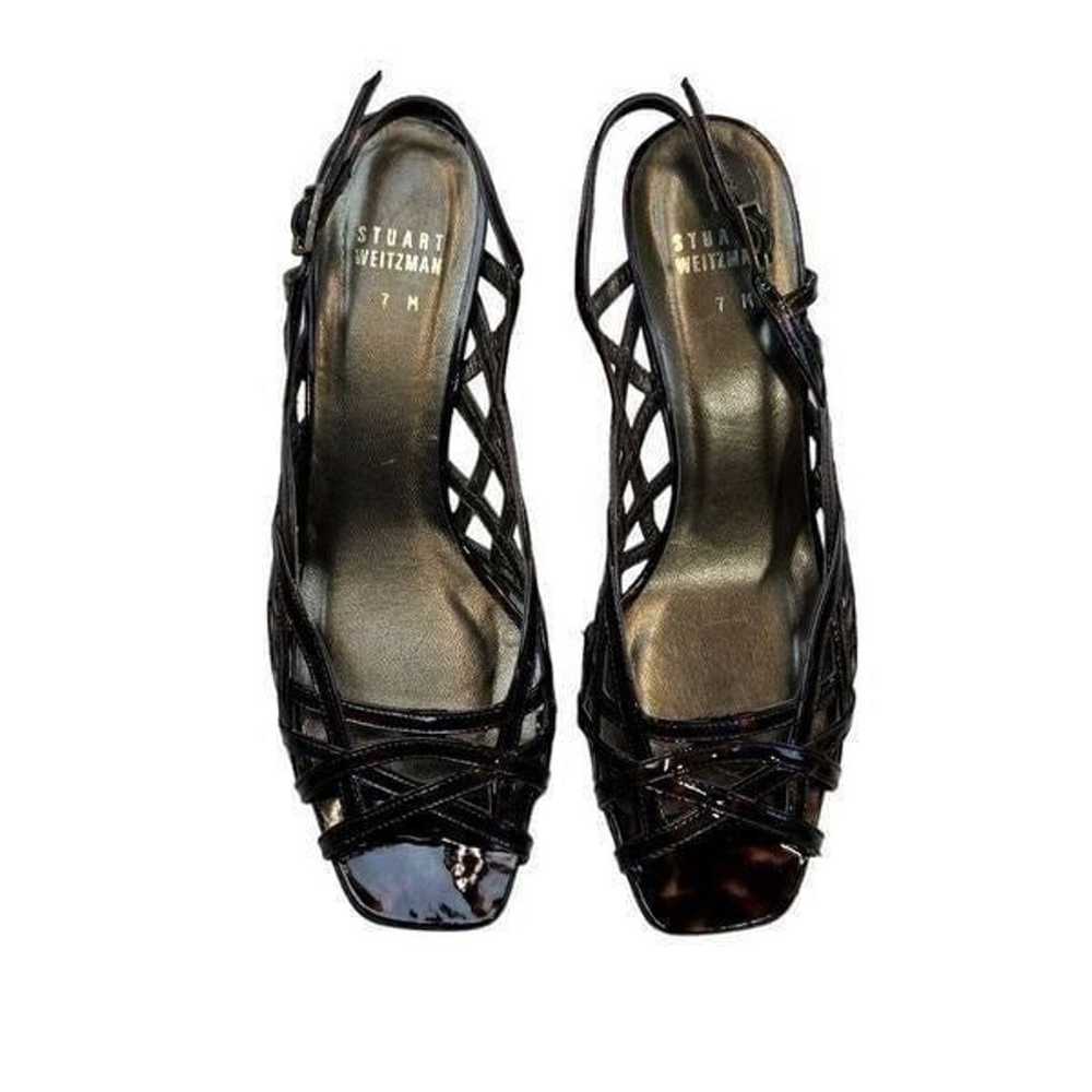 Stuart Weitzman Tangle Square Toe Patent Leather … - image 2