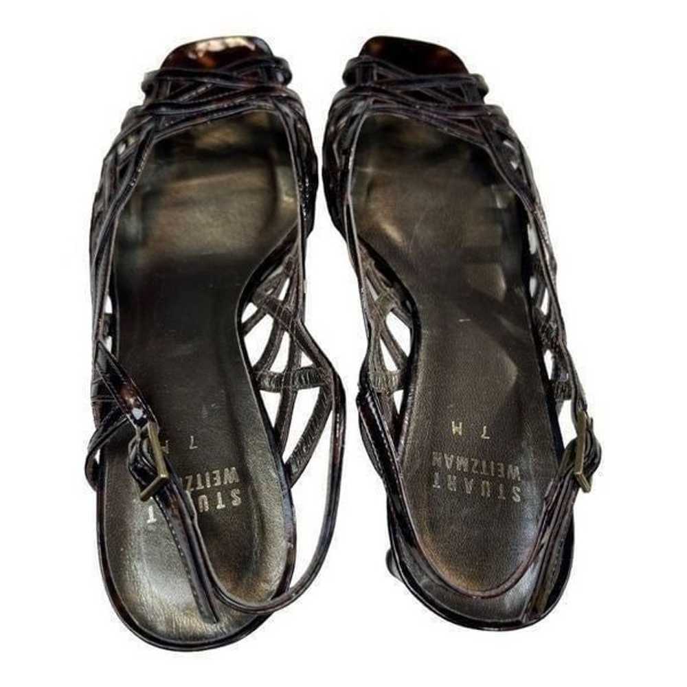 Stuart Weitzman Tangle Square Toe Patent Leather … - image 8