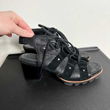 Sorel Black Addington Sandals