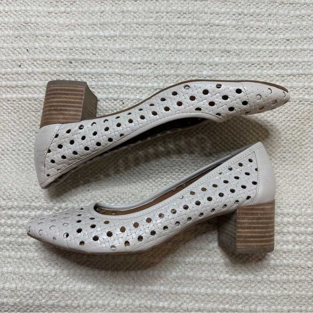 PATRICIA NASH cream perforated leather Allegra he… - image 7