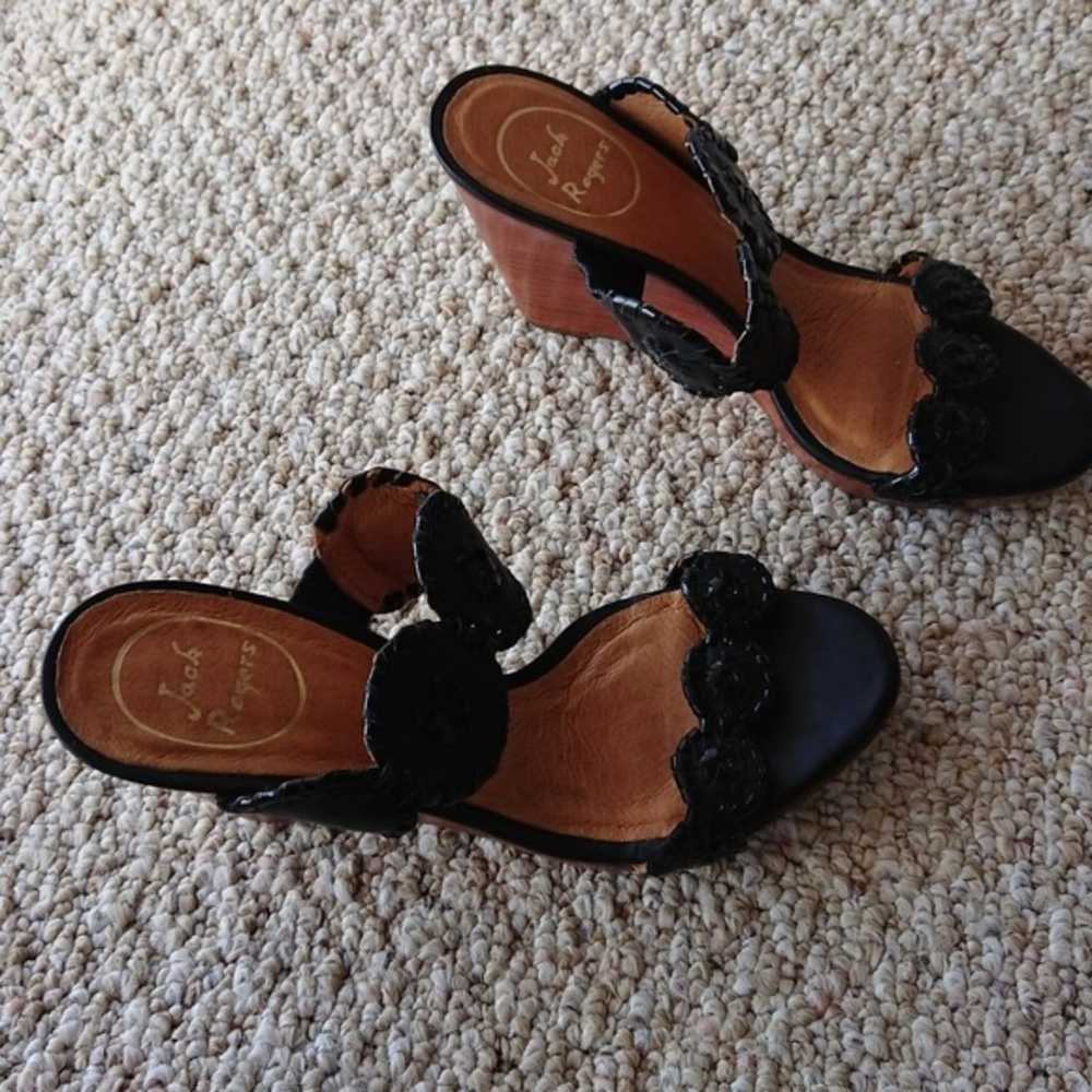 Jack Rogers black Luccia Wedge Sandal - image 2