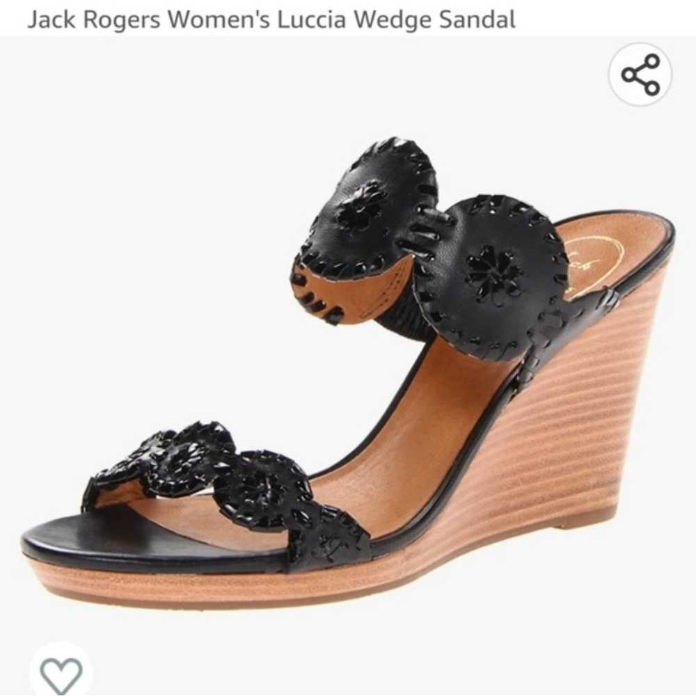 Jack Rogers black Luccia Wedge Sandal - image 9