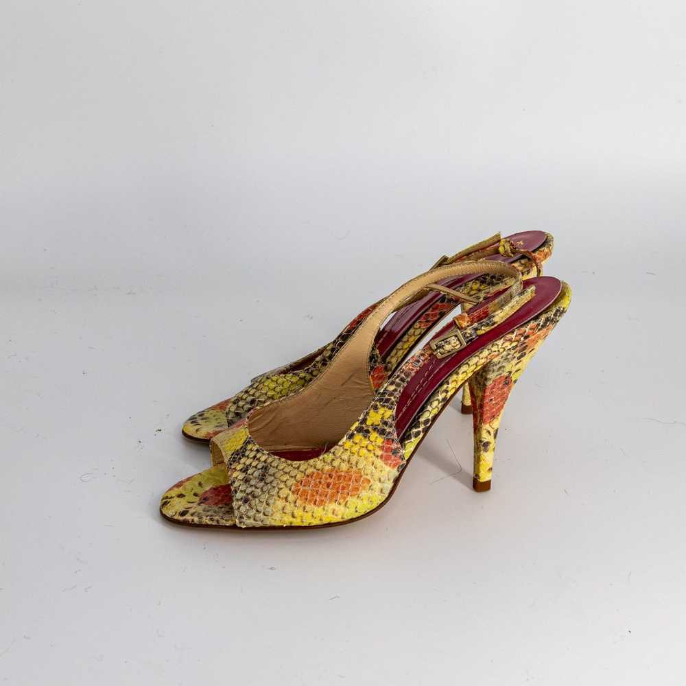 Kate Spade Python Snake Print Slingback Leather H… - image 3