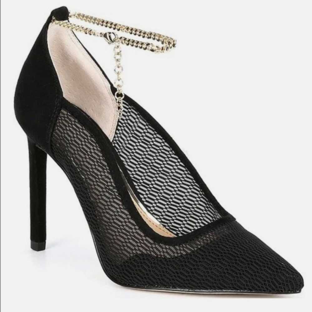 Gianni Bini Sisson Mesh Ankle Chain Pumps Size 8.5 - image 1