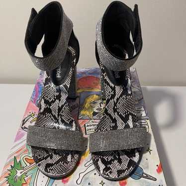 Jeffrey Campbell Rhinestone Ankle Strap Heels 7.5