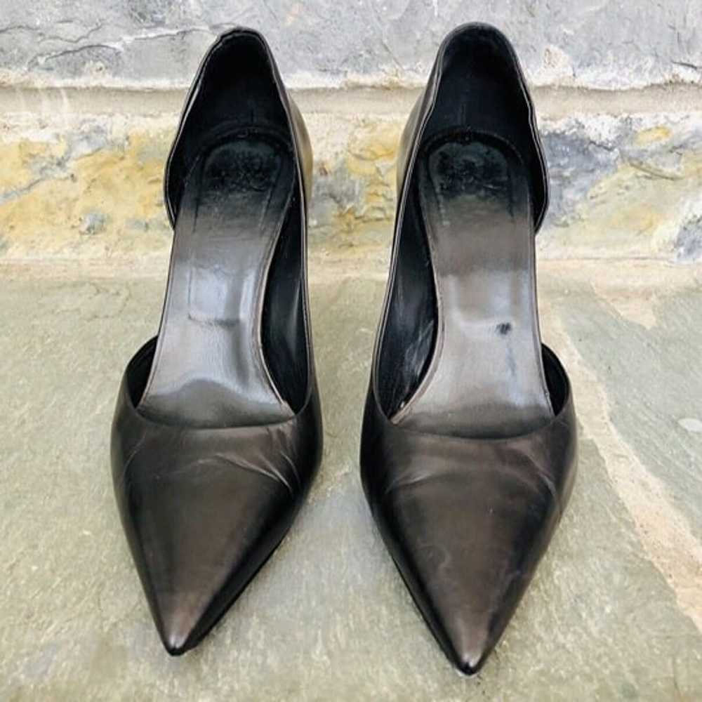 McQ by Alexander McQueen Black Leather Pump Metal… - image 2