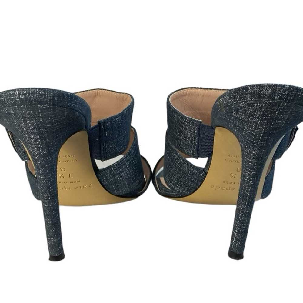 Kate Spade 7.5 Fission Denim Heeled Sandals - image 4