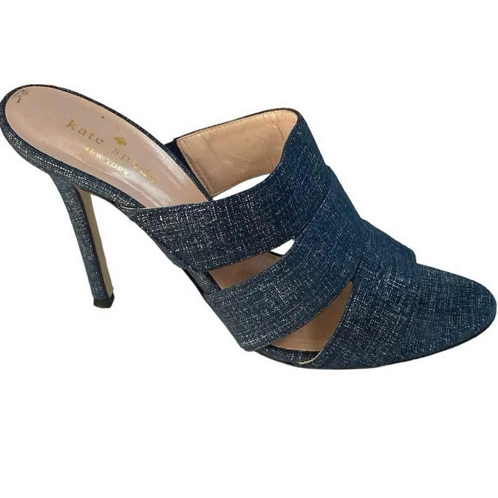 Kate Spade 7.5 Fission Denim Heeled Sandals - image 6