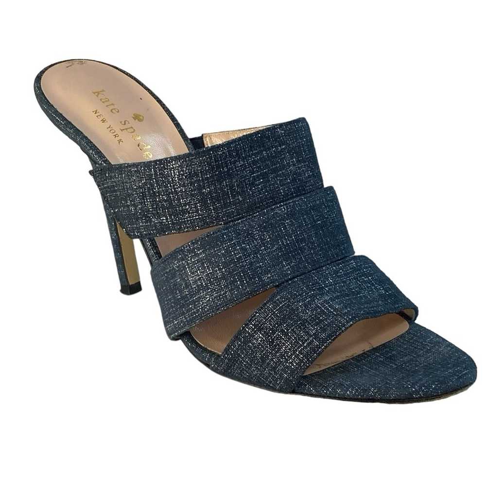 Kate Spade 7.5 Fission Denim Heeled Sandals - image 7