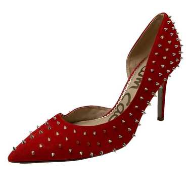 Sam Edelman Hadlee Red Pointed-Toe Studded Suede D