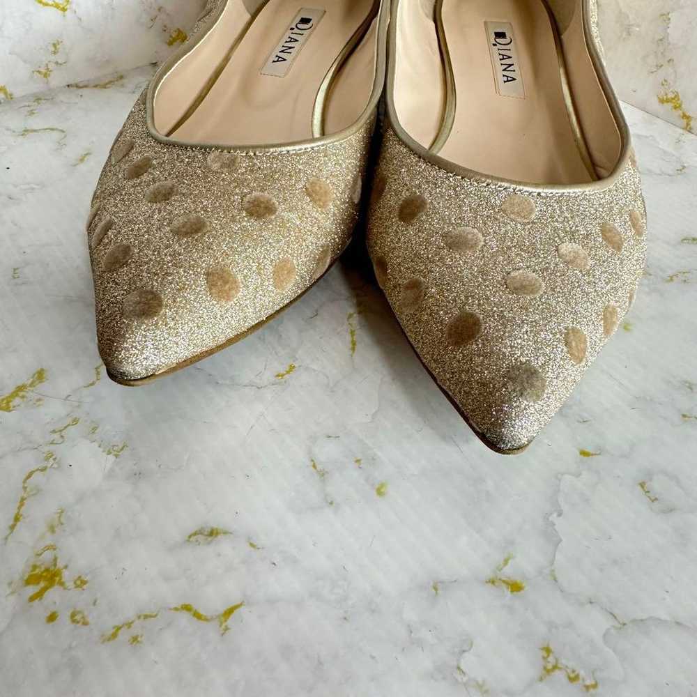 DIANA/Diana ✨ Beautiful Polka Dot Flat Pumps Gold… - image 6