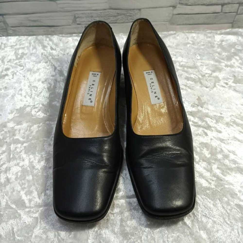 【Excellent Condition】✨CELINE Pumps Black Leather … - image 4