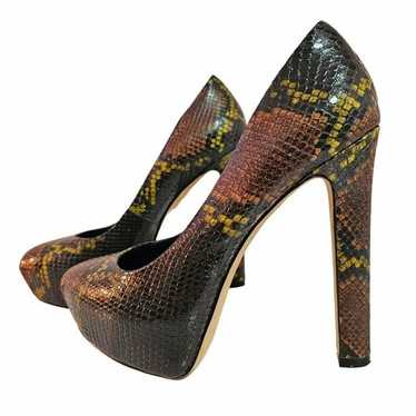 Brian Atwood Savita Platform Pump in Snakeskin  s… - image 1