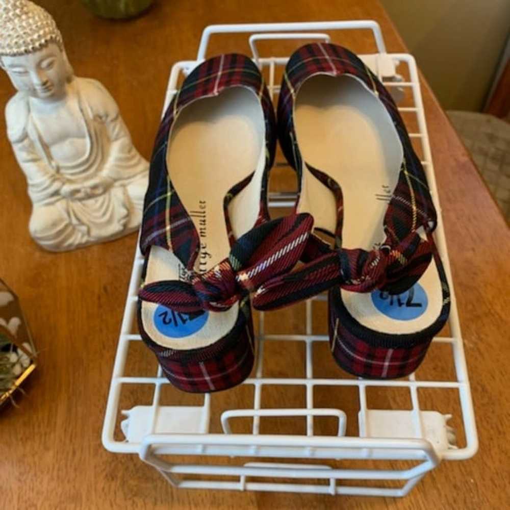 Bettye Muller Wisp Plaid Slingback - image 3