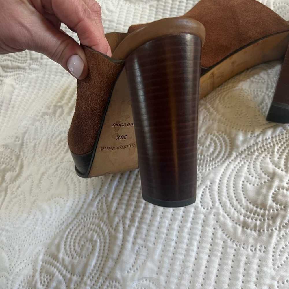 See by Chloe brown sued mules size 36 1/2 - image 9