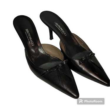 Bruno Magli Feltrina Patent Bow Slides, 41 - image 1