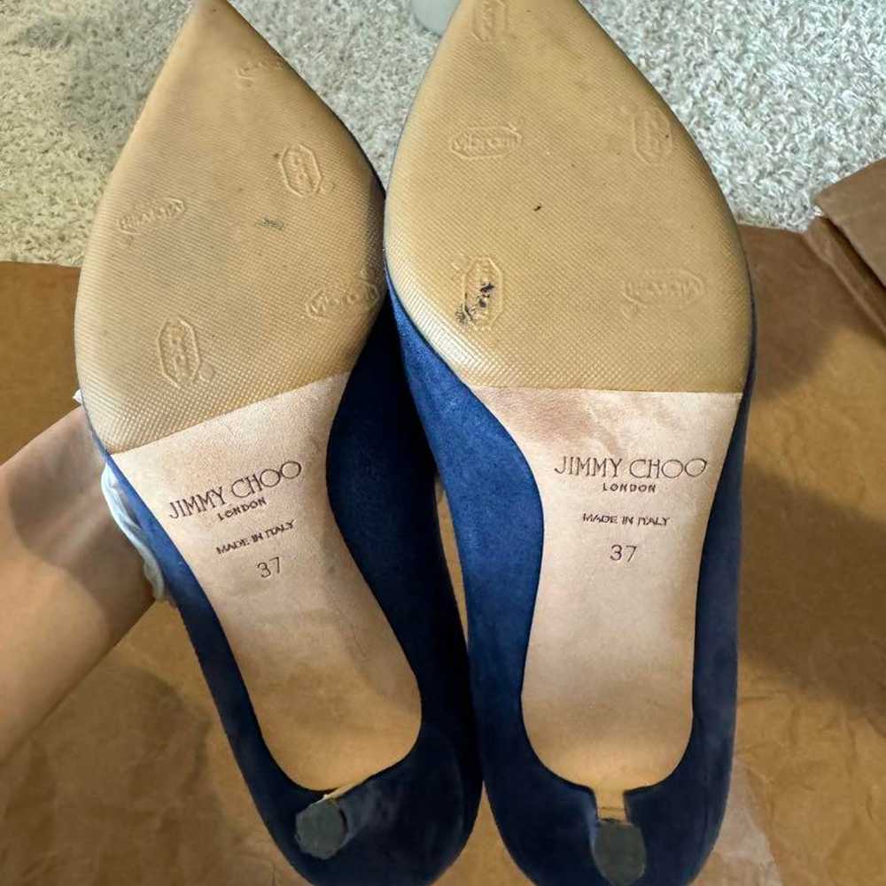 Excellent condition ✨ JIMMY CHOO Navy Suede Pumps - image 6