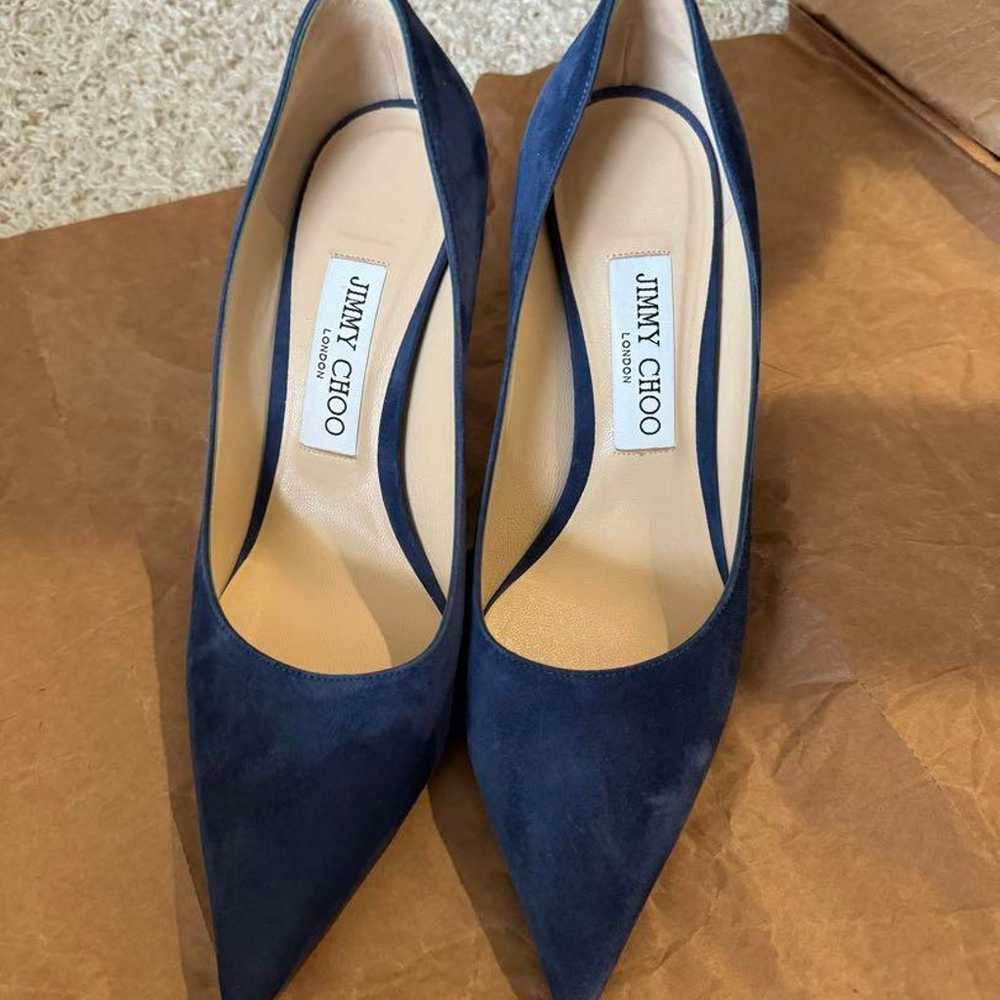 Excellent condition ✨ JIMMY CHOO Navy Suede Pumps - image 7