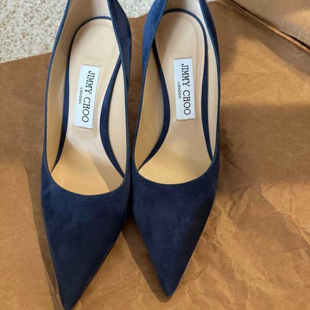 Excellent condition ✨ JIMMY CHOO Navy Suede Pumps - image 8